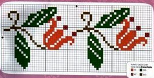 Schema punto croce Fiore 100