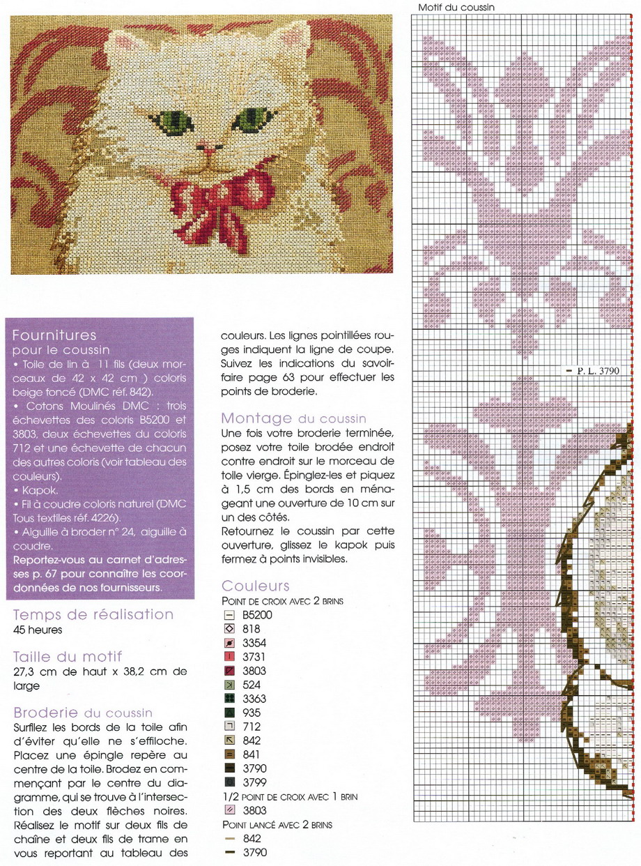 Schema punto croce Gattino 1