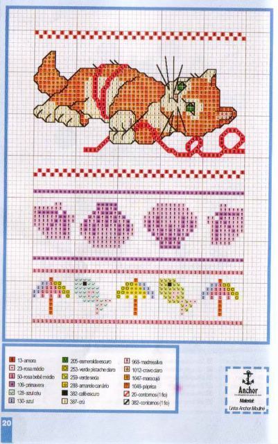 Schema punto croce Gattino 3