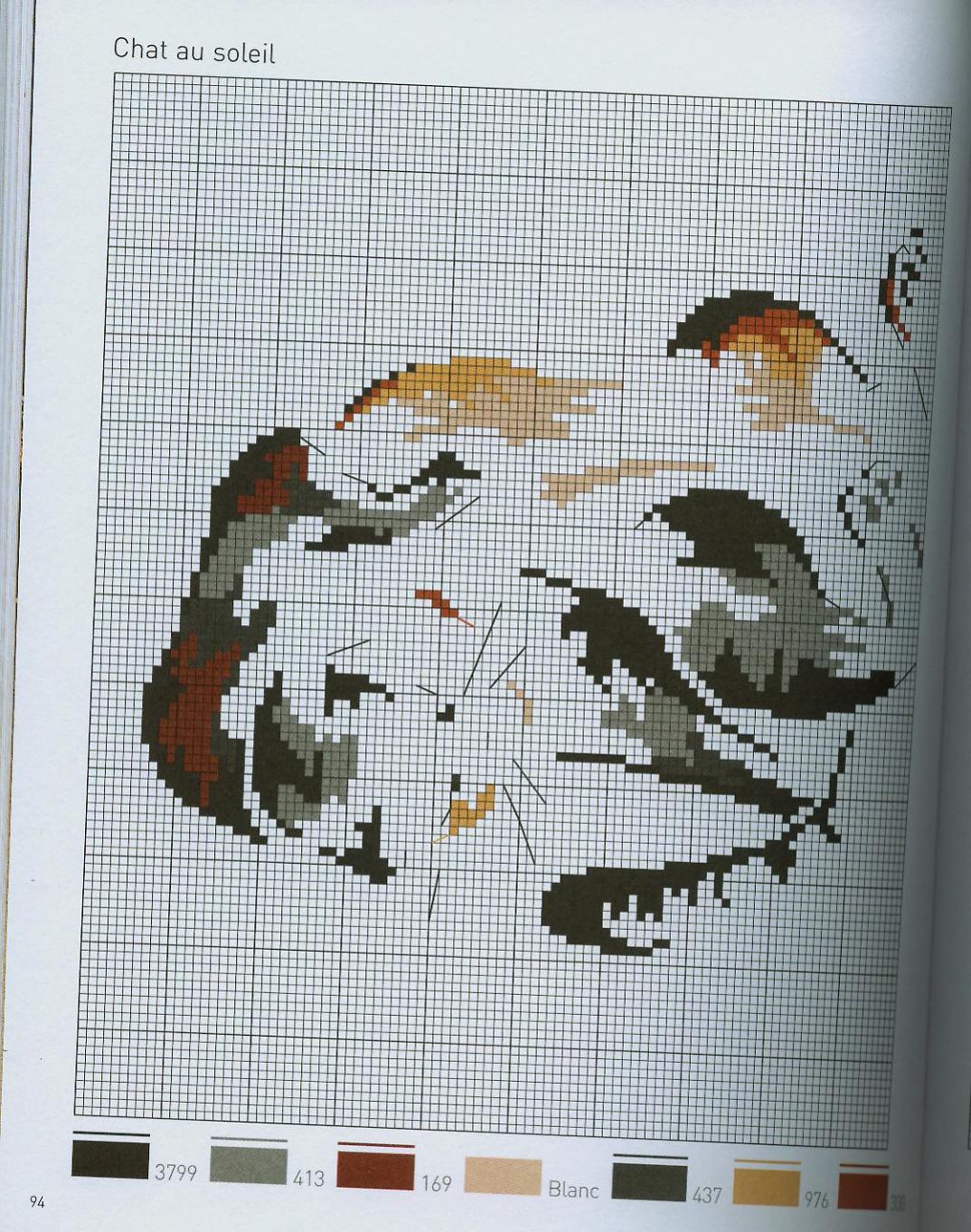 Schema punto croce Gatto 7