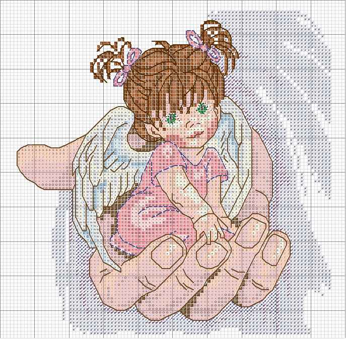 Schema punto croce Gemella 1