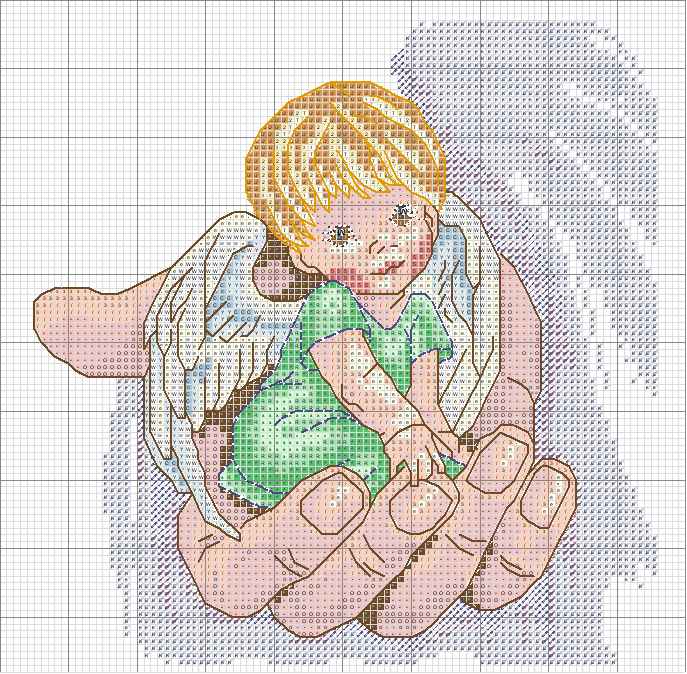 Schema punto croce Gemella 4