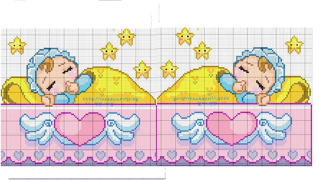 Schema punto croce Gemelline