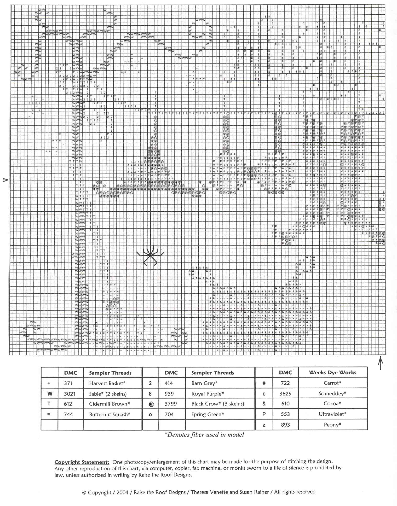 Schema punto croce Halloween strano 3