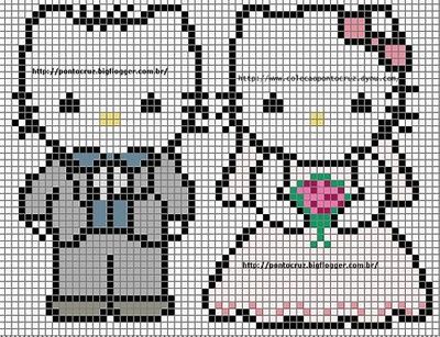 Schema punto croce Hello kitty 2