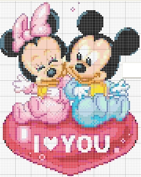 Schema punto croce I love you