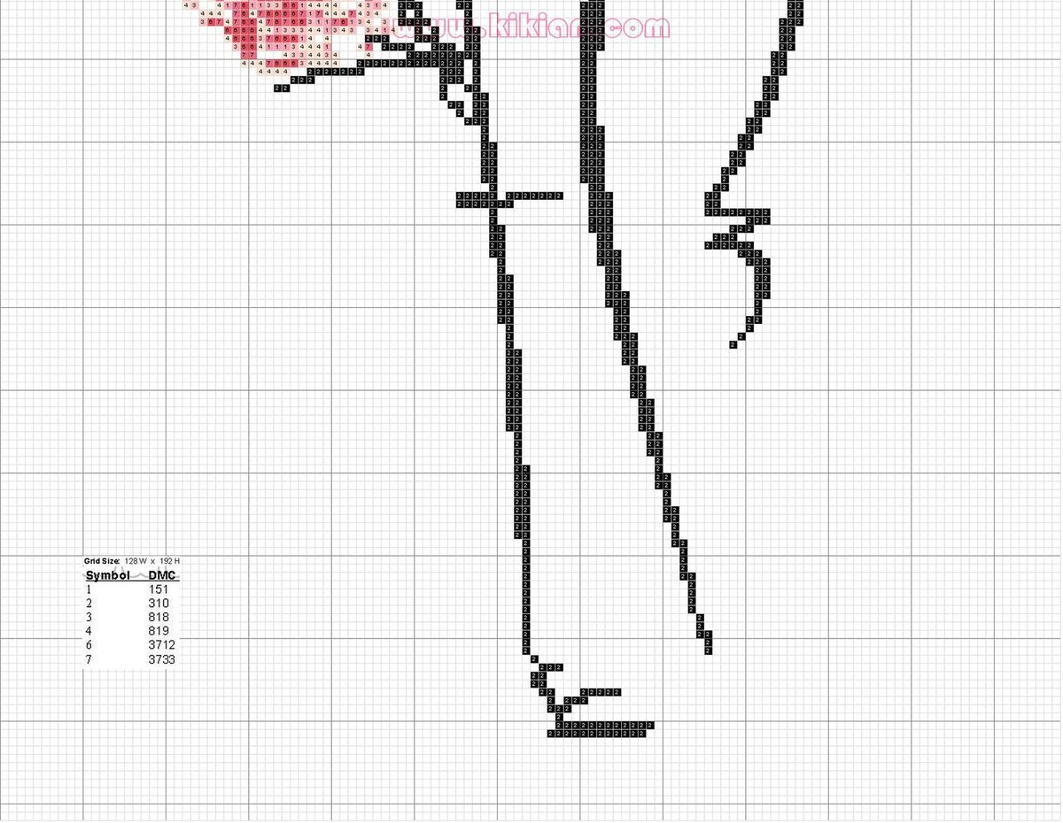Schema punto croce Inamoratissimi 2