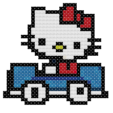 Schema punto croce Kitti auto