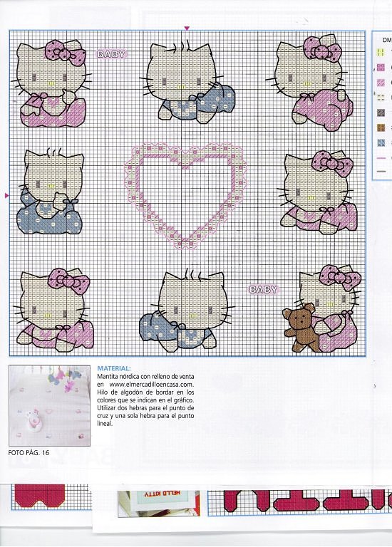 Schema punto croce Kitty