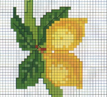 Schema punto croce Limoni 3