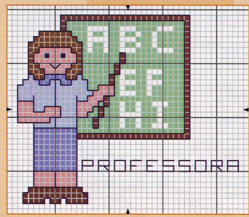 Schema punto croce Maestra