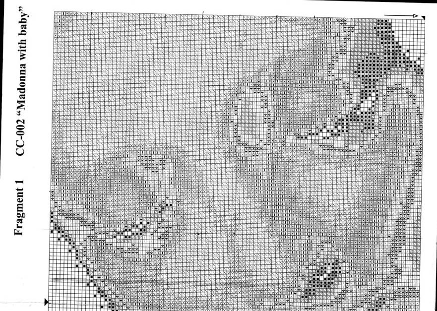 Schema punto croce Mamma bebe 2