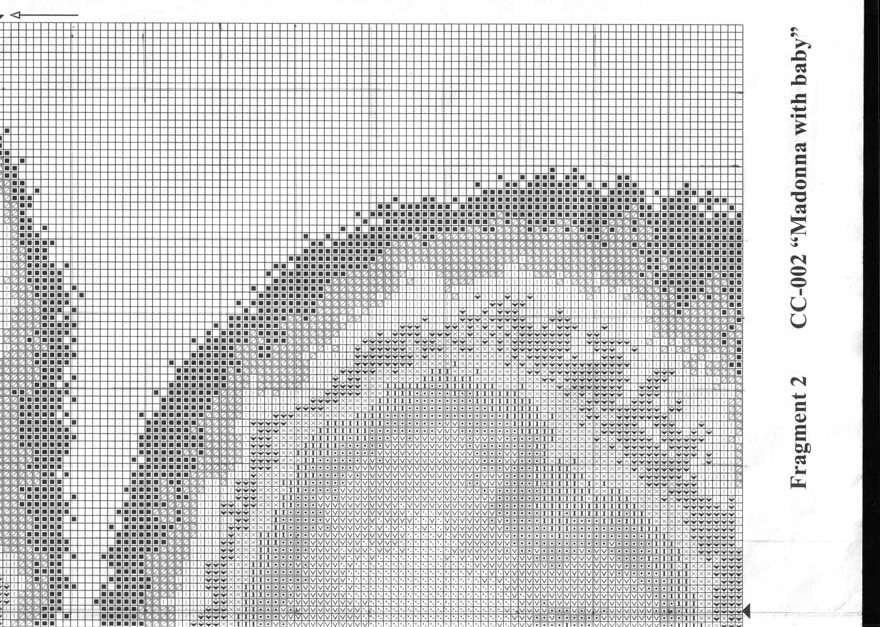 Schema punto croce Mamma bebe 5