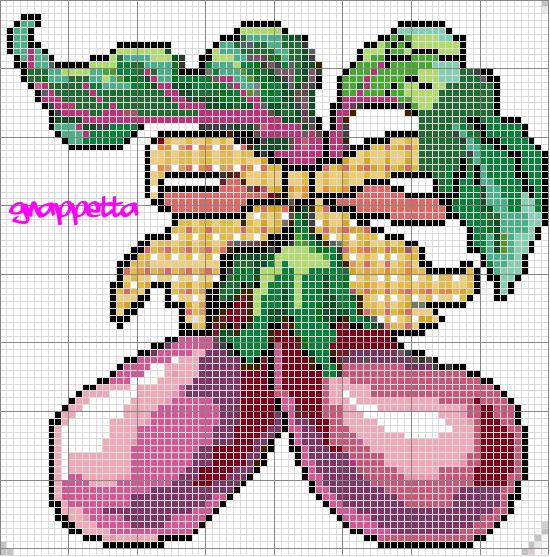 Schema punto croce Melanzane