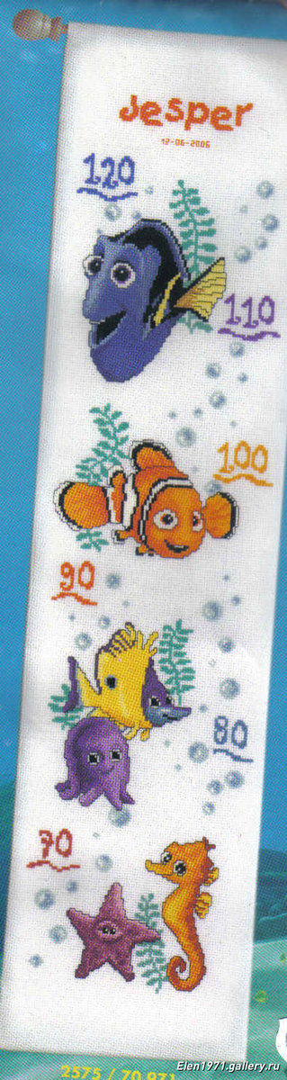 Schema punto croce Metro sirenetta 1