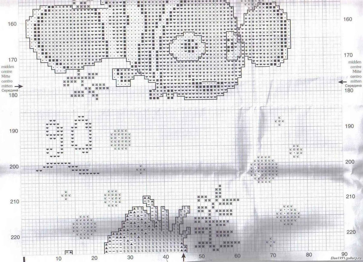 Schema punto croce Metro sirenetta 4
