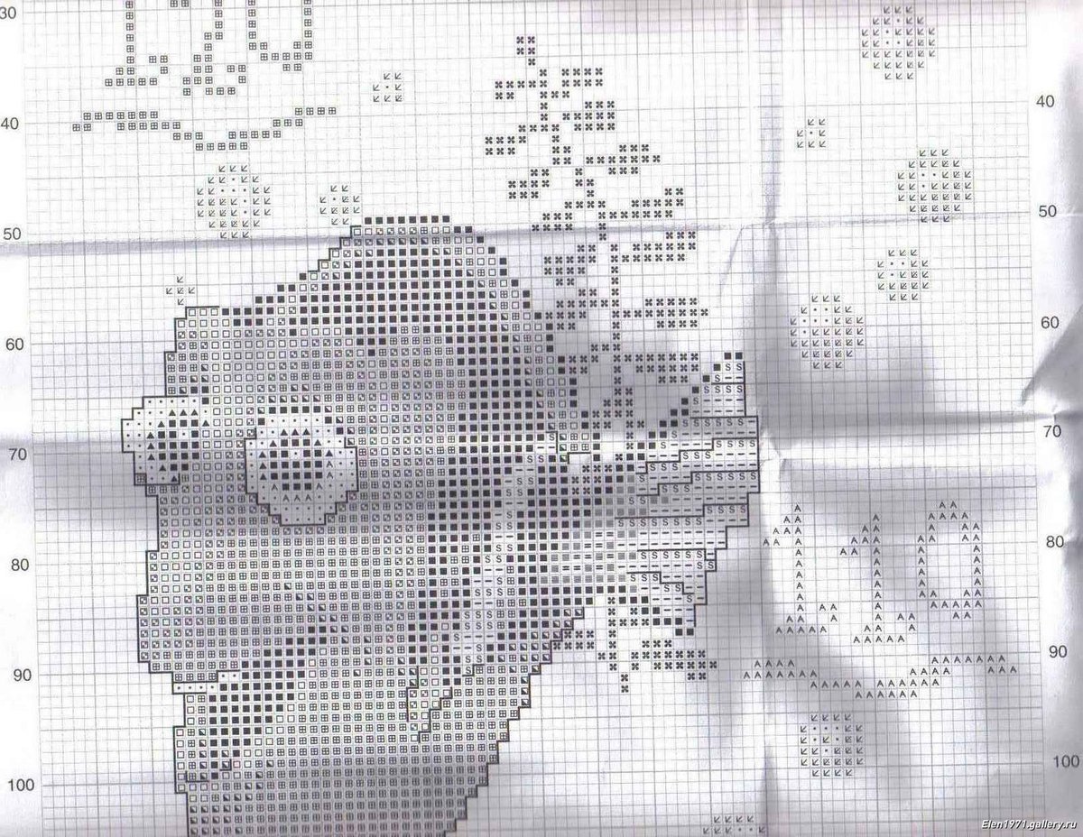 Schema punto croce Metro sirenetta 6