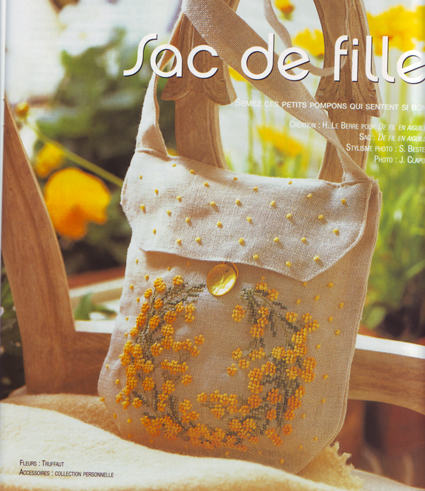 Schema punto croce Mimosa 1