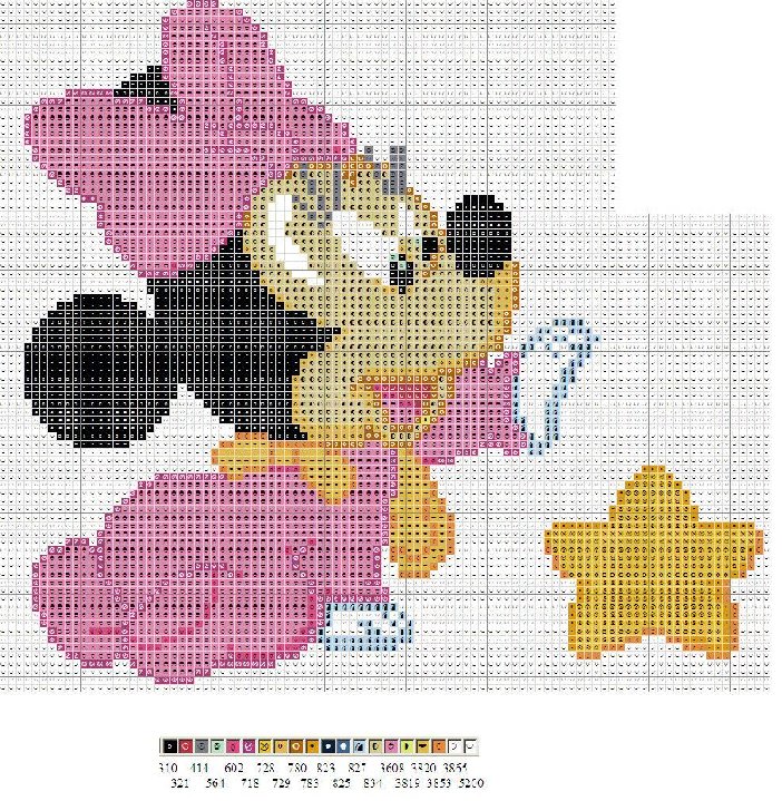 Schema punto croce Minnie 1