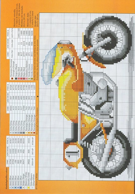 Schema punto croce Moto