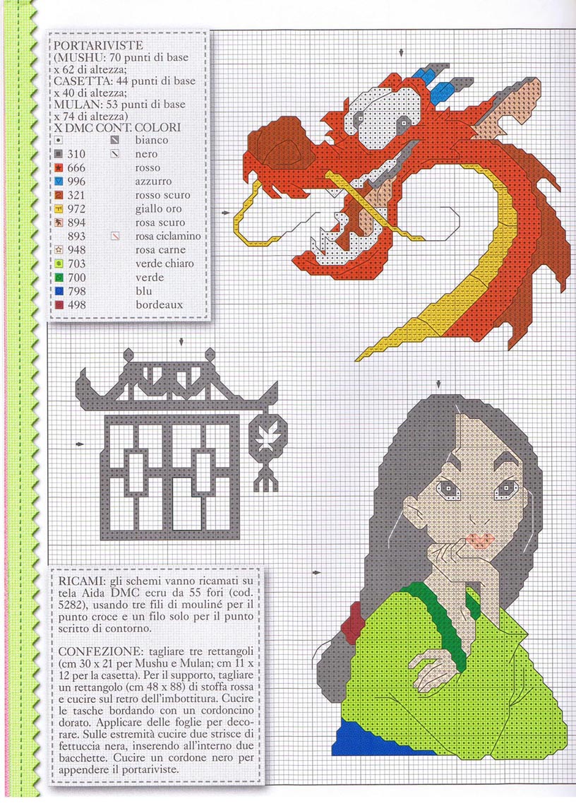 Schema punto croce Mulan1