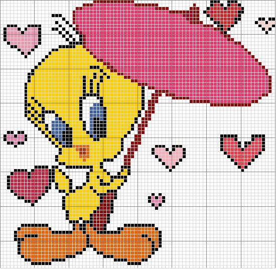 Schema punto croce Ombrello titty