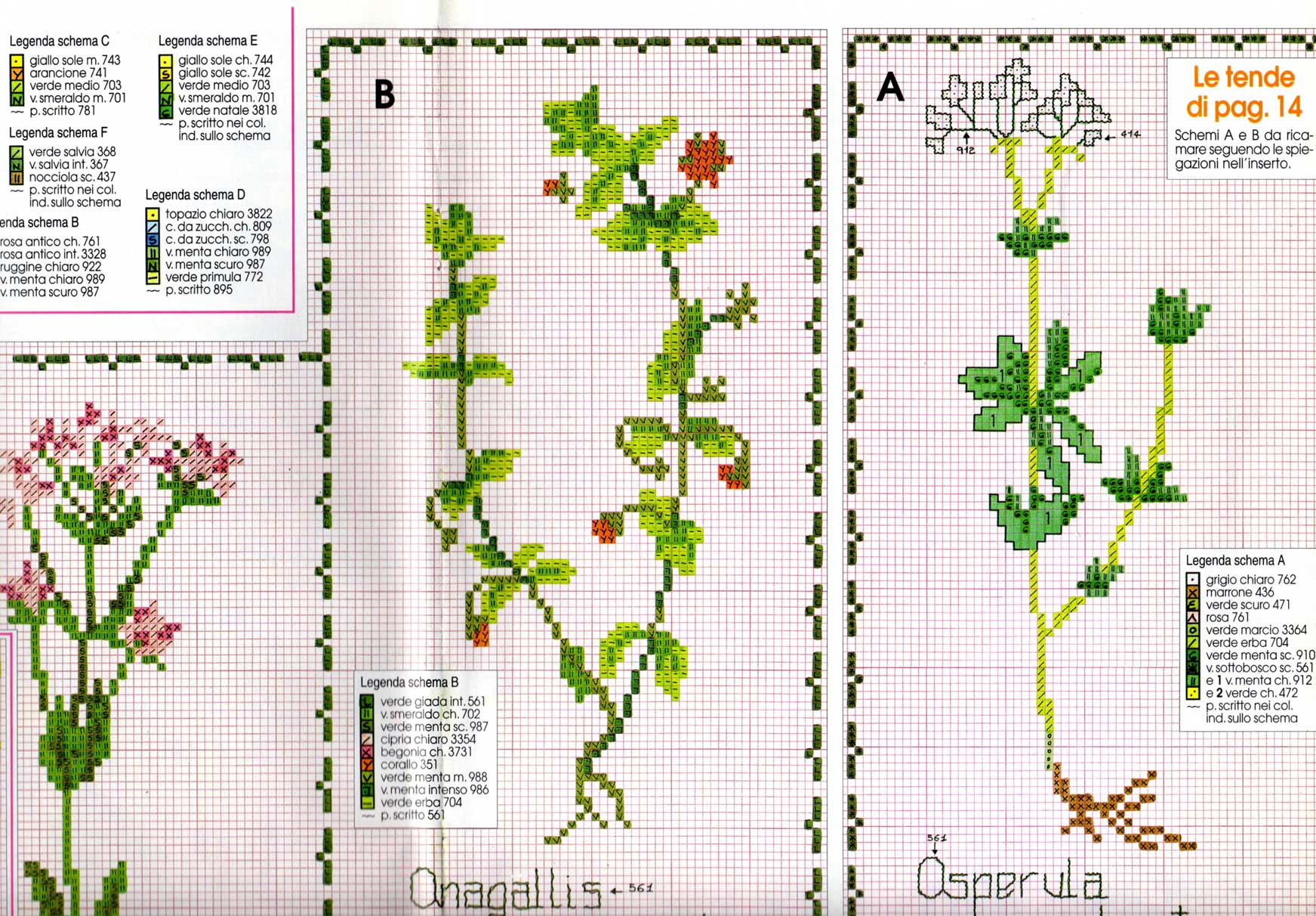 Schema punto croce Piante aromatiche 6