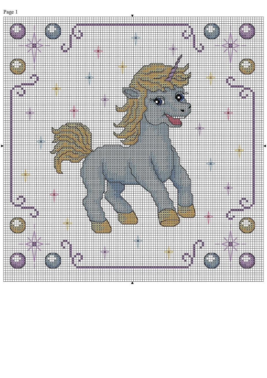 Schema punto croce Piccolo unicorno