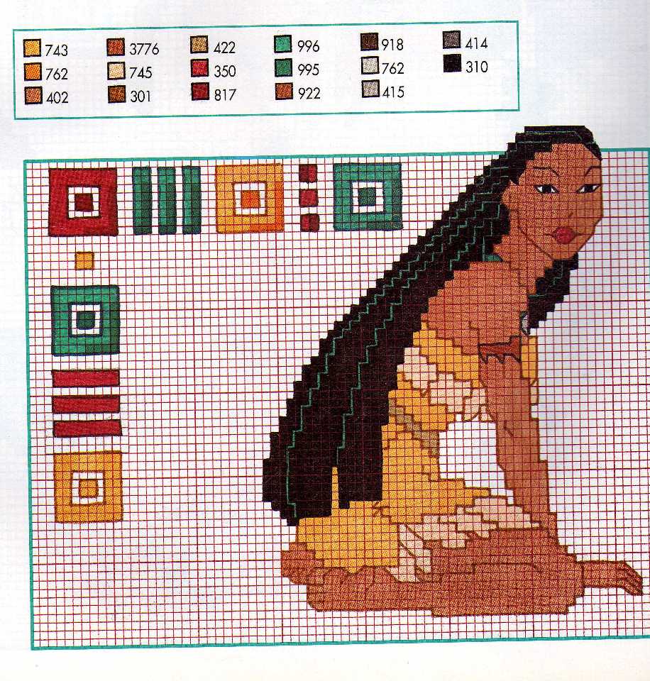 Schema punto croce Pokaontas 4