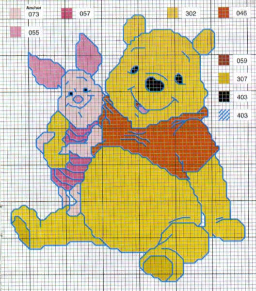 Schema punto croce Pooh