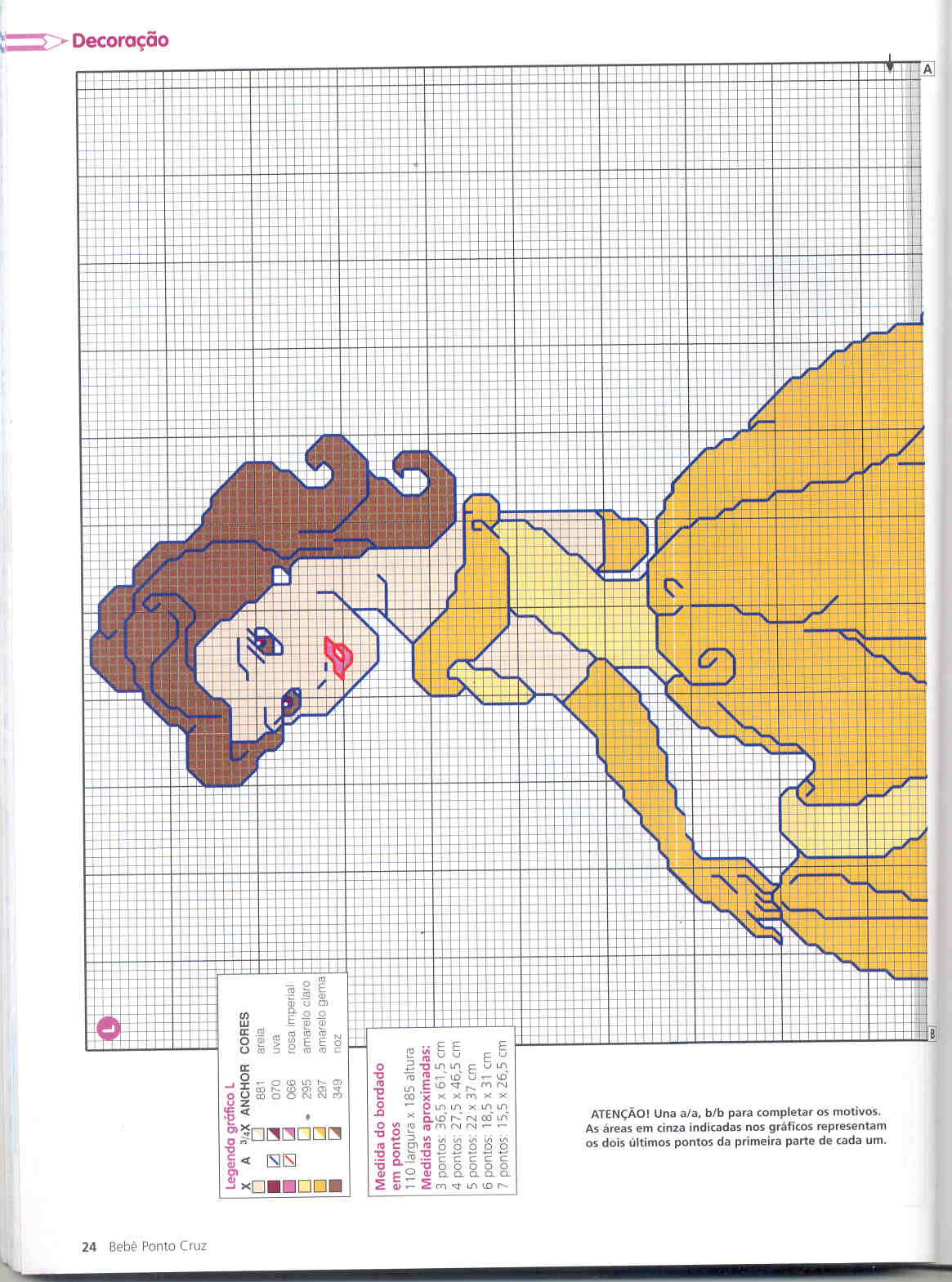 Schema punto croce Principessa 1