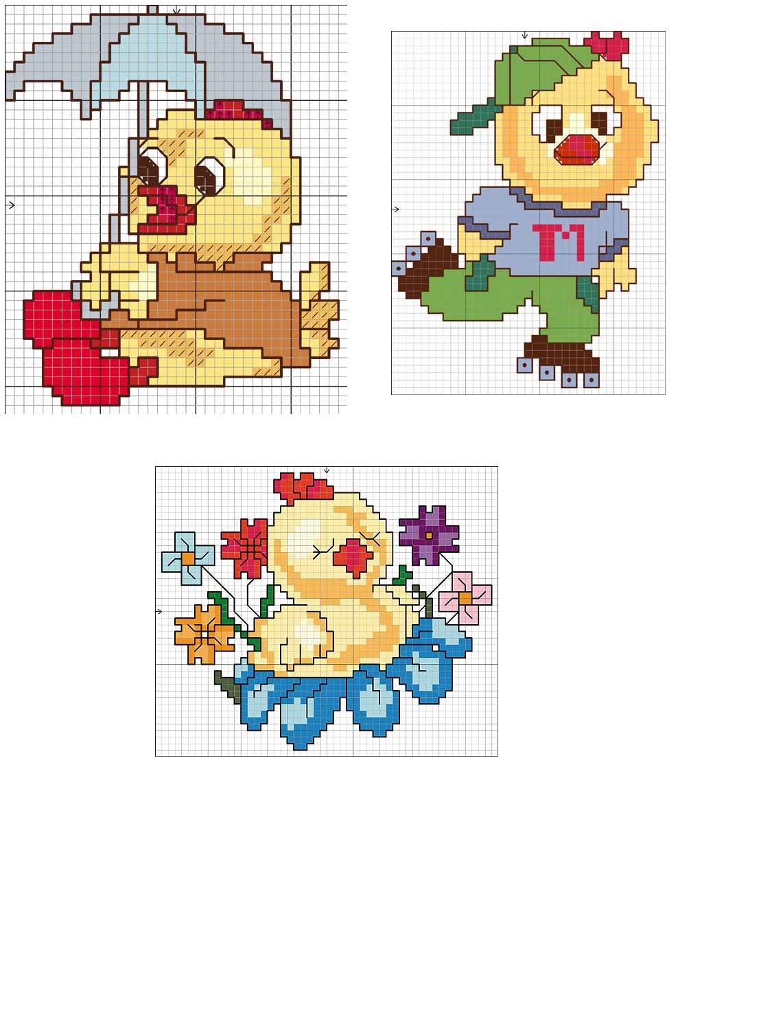 Schema punto croce Pulcini 2