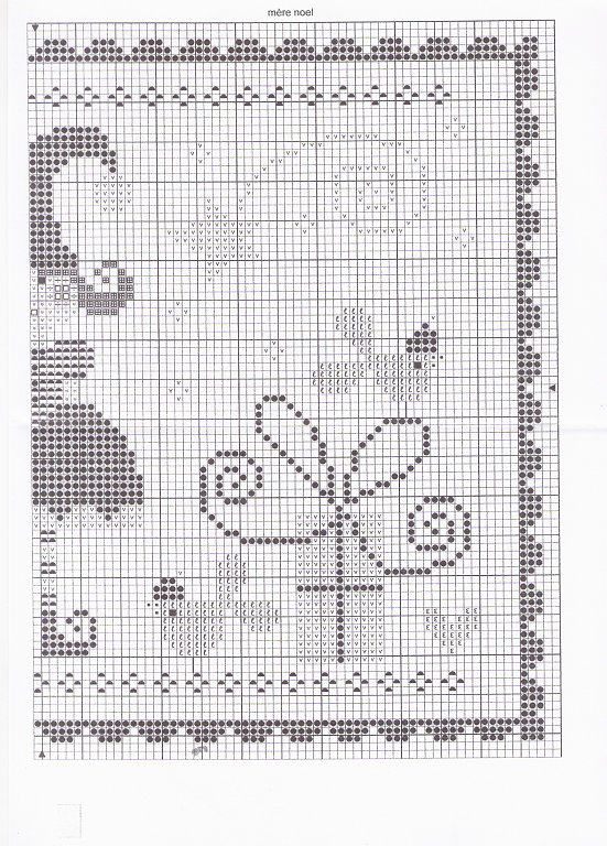 Schema punto croce Quadretto con albero 2