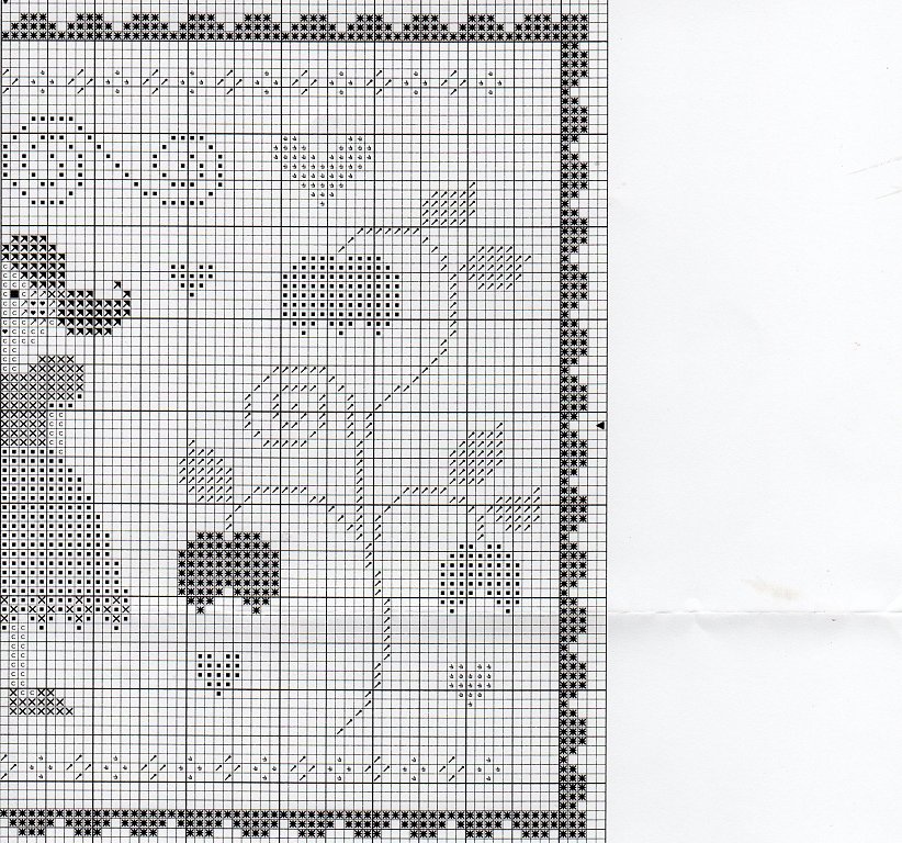 Schema punto croce Quadretto giardino 2