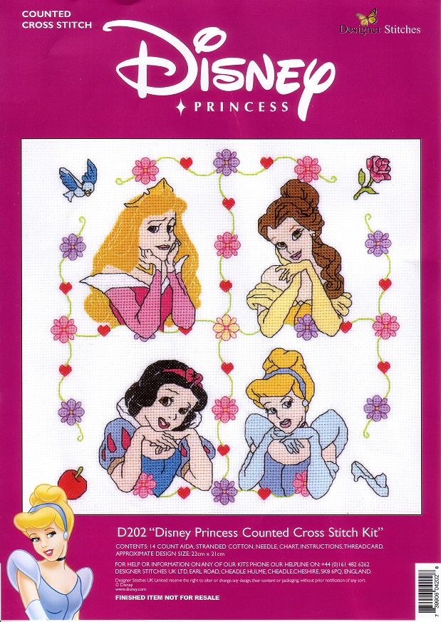 Schema punto croce Quattro principesse 1