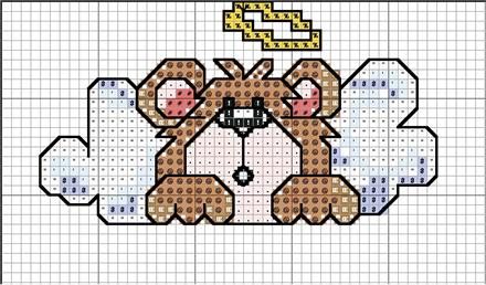 Schema punto croce Roditore