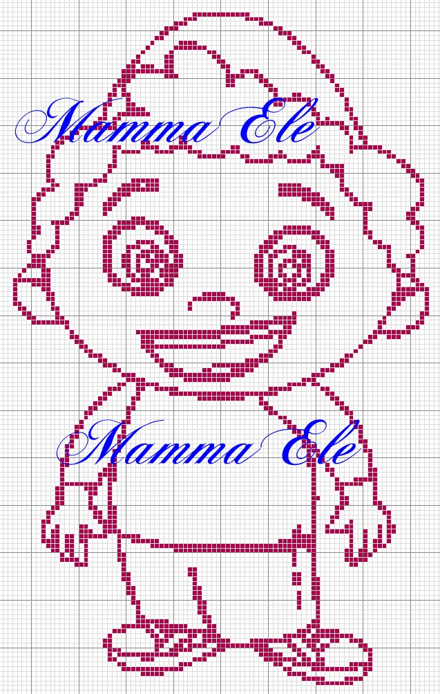 Schema punto croce Schemno mammaele