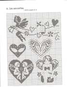 Schema punto croce Angeli E Cuori