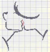 Schema punto croce Bacio