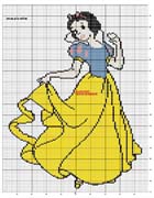 Schema punto croce Biancaneve