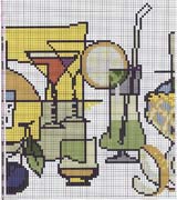 Schema punto croce Bottiglie 4