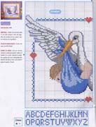 Schema punto croce Cicogna