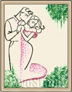 Schema punto croce Coppia Rosa 1