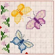 Schema punto croce Farfallina 3