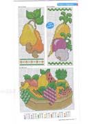 Schema punto croce Frutta Diversa