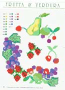 Schema punto croce Frutta Verdura 1