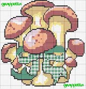 Schema punto croce Funghi