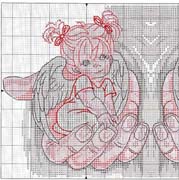 Schema punto croce Gemelline 2