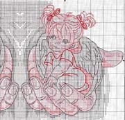 Schema punto croce Gemelline 3