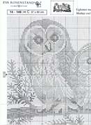 Schema punto croce Gufo3